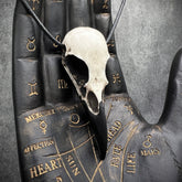 raven skull necklace bone jewelry viking pendant for men or women