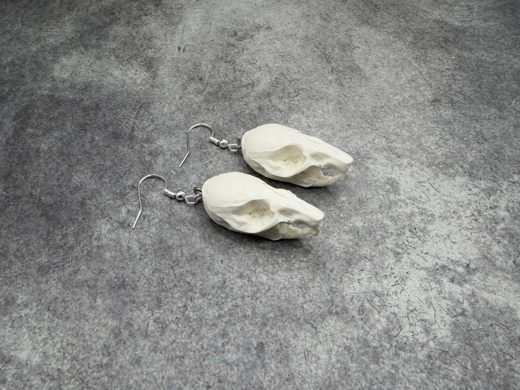 Resin Bone Rat Skull Rodent Charm Earrings Gothic Creepy Gift Jewelry