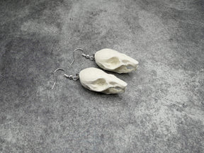 Resin Bone Rat Skull Rodent Charm Earrings Gothic Creepy Gift Jewelry