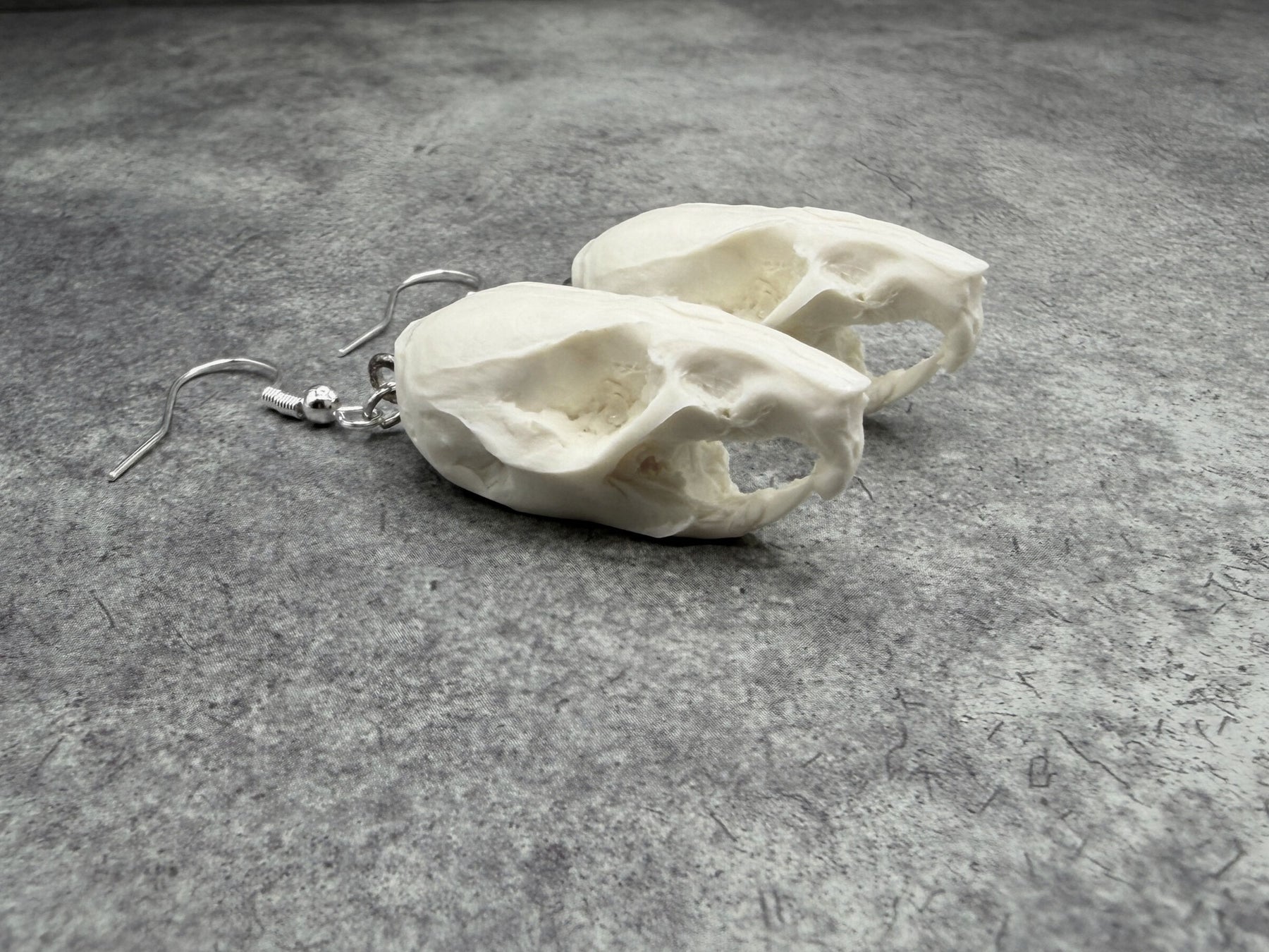 Resin Bone Rat Skull Rodent Charm Earrings Gothic Creepy Gift Jewelry