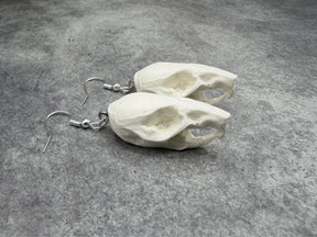 Resin Bone Rat Skull Rodent Charm Earrings Gothic Creepy Gift Jewelry