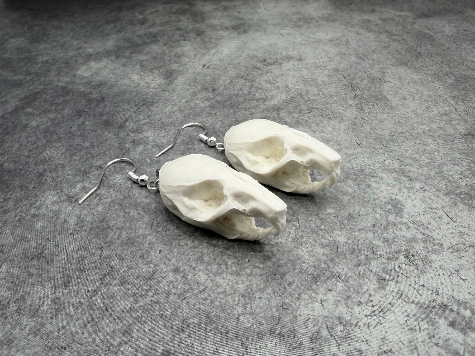 Resin Bone Rat Skull Rodent Charm Earrings Gothic Creepy Gift Jewelry