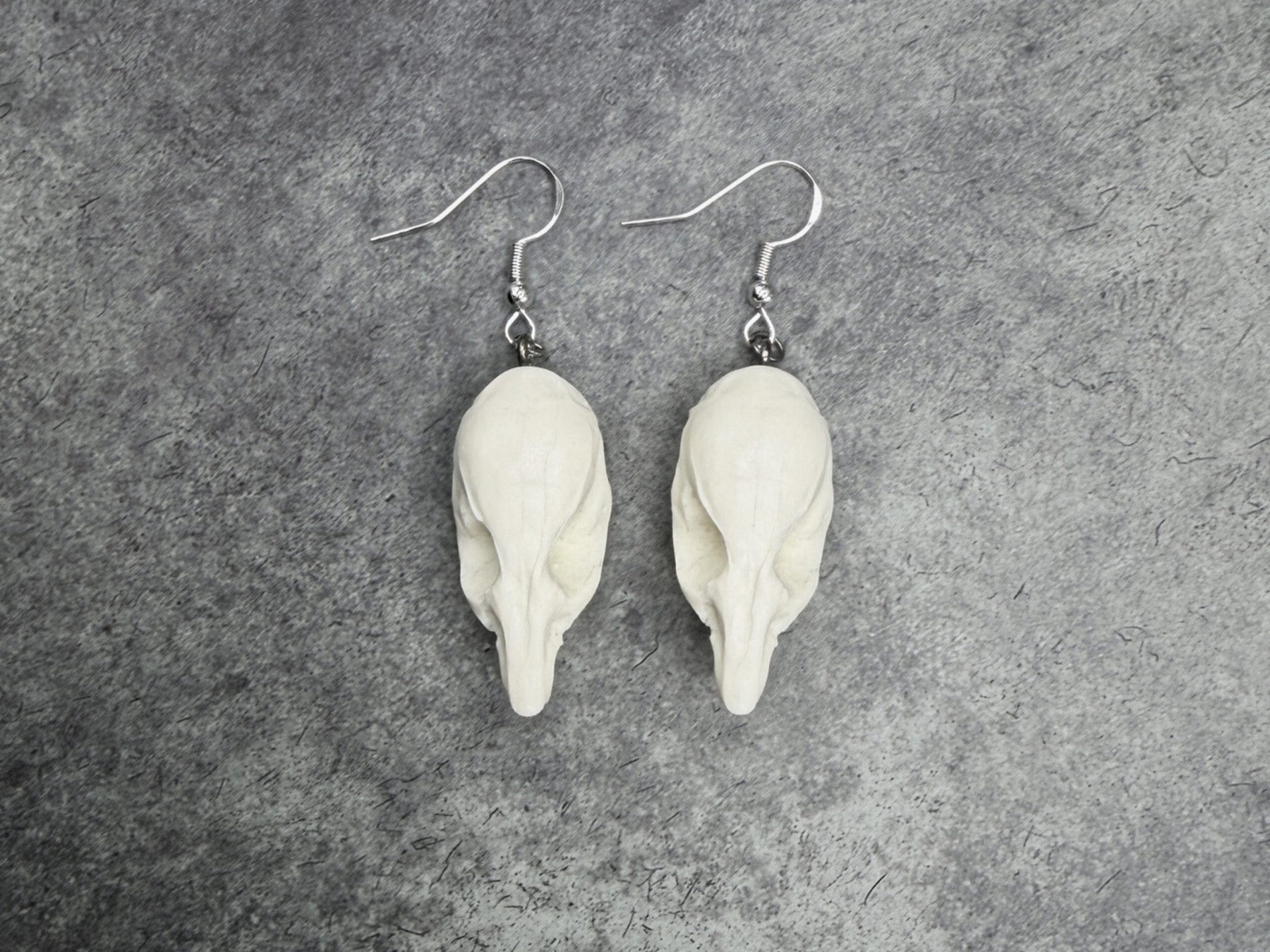 Resin Bone Rat Skull Rodent Charm Earrings Gothic Creepy Gift Jewelry