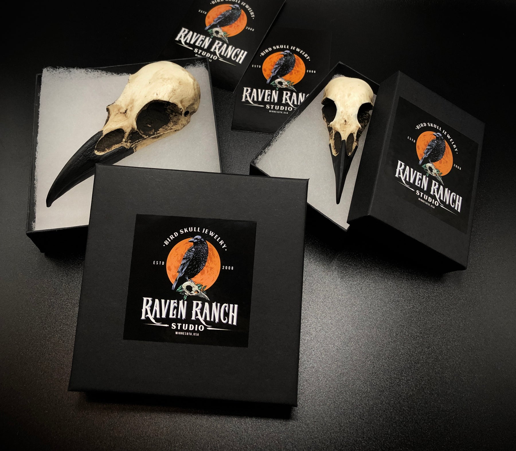 Raven skull necklace gift ideas, gift for goths.