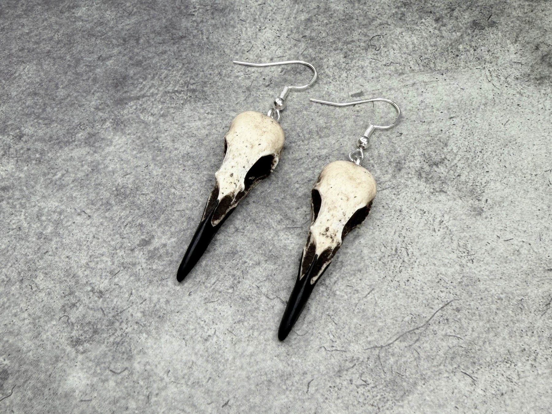 Super Mini Raven Skull Earrings