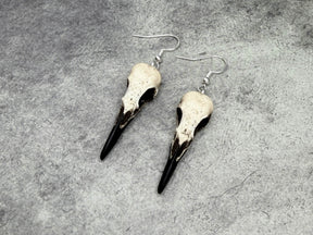 Super Mini Raven Skull Earrings