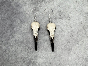 Super Mini Raven Skull Earrings