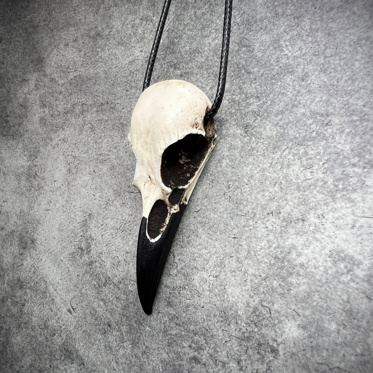 A necklace for goths and witches that are interested in the bone jewelry raven skull necklace meaning